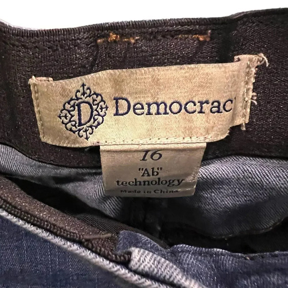 Democracy Jeans Womens 16 ab Technology Stretch Blue Denim Work School - Picture 5 of 9